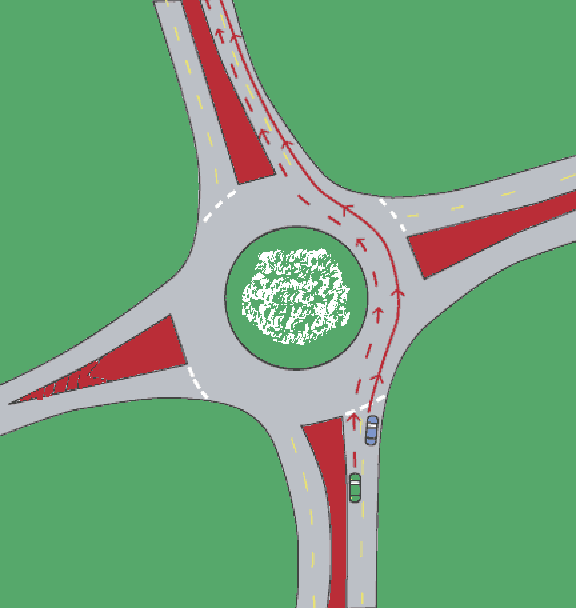 典型的环形交叉路口